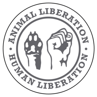 Human Liberation Animal Liberation Sticker (Grey)